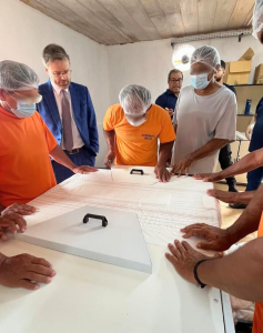 Juiz Kaster Franco acompanhou os inícios dos trabalhos na unidade penal.