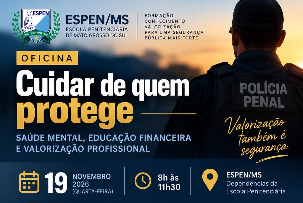 anuncio sobre a oficina de saúde mental e financeira